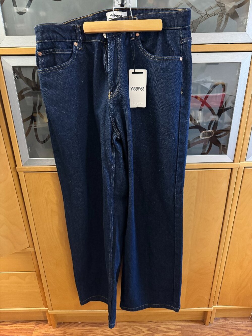 Weave Super Baggy Jeans W36 L32 Dark Wash Wide Y2K Streetwear NWT Mens/Unisex
